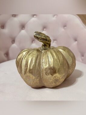 Gold small fall Halloween pumpkin decor